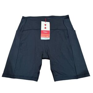 Thinx Black Period Absorbing Cycle Shorts Moderate Absorbency NWT Large Active